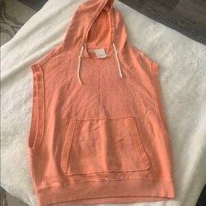 Nwt cotton sleeveless sweatshirt hoodie